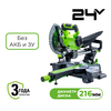Торцовочная пила Greenworks GD24MS216, 24V, бесщеточная, 4800 об/мин, 216x30мм, рез 65х310мм, с протяжкой, без АКБ и ЗУ, арт. 1501707 — фото 1