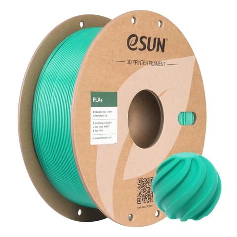 Пластик для 3D-печати eSUN PLA+, 1,75 мм, 1 кг, нефритовый зелёный, PLA+175O-JG1Y1