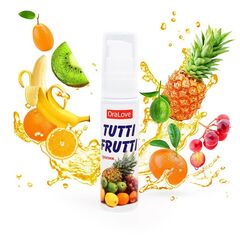 Гель-смазка Tutti-frutti со вкусом тропических фруктов - 30 гр. - 