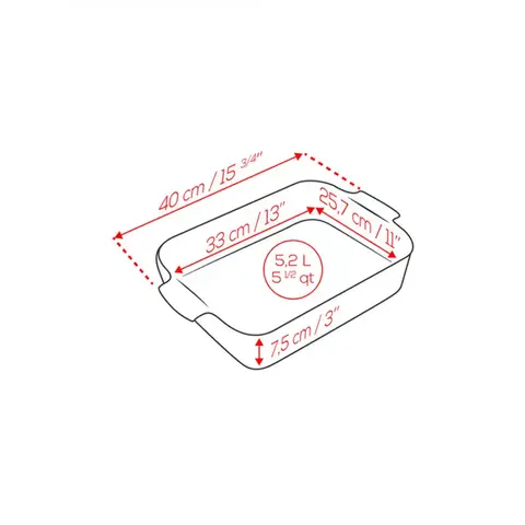 Прямоугольная форма для запекания 40х25.7см 5.2л Peugeot Blue