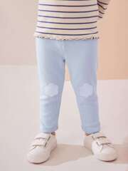 Легинсы с флисовой подкладкой и вышивкой для девочки Next 174-338, Голубой