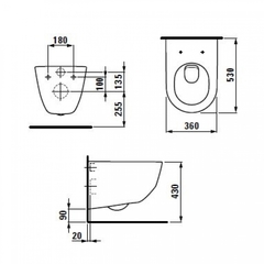 8209560000001 Унитаз LAUFEN PRO NEW подвесной