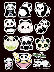Набор стикеров Panda
