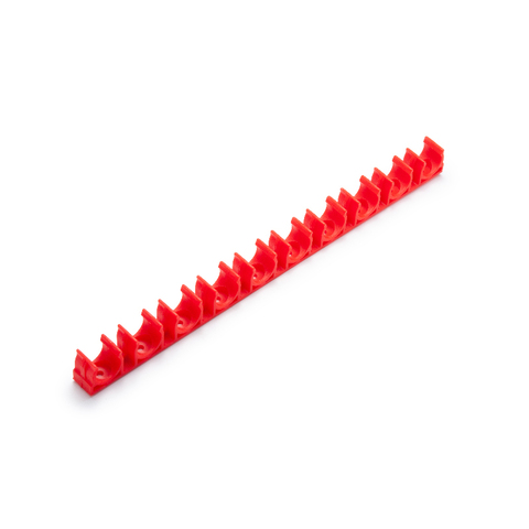 Цена на Гребенка из клипс Fedast для труб диаметром 16 мм (красный, 10 мест, 60 шт/уп)