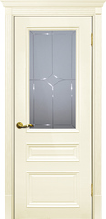 Дверь Смальта 06 / Цвет Слоновая кость ral 1013 / Сатинат, гравированное / Двери ТЕКОНА