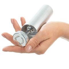Серебристая анальная втулка Doxy Ribbed Butt Plug - 10,5 см. - 