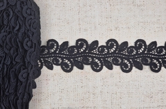 Кружево плетеное, ш. 6 см, чёрный
