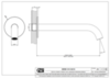 Gessi Flessa Излив 25см., подвесной, цвет: Brass Brushed Pvd