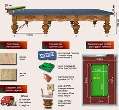 Бильярдный стол для русской пирамиды 