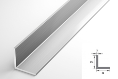 Профиль уголок Лука 25*25*2 Уп 10.2000.500 без окраса