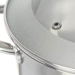 Кастрюля нерж, 2 л, с крыш, крышка стекло, Daniks, Перл, GS-01205-16, индукц