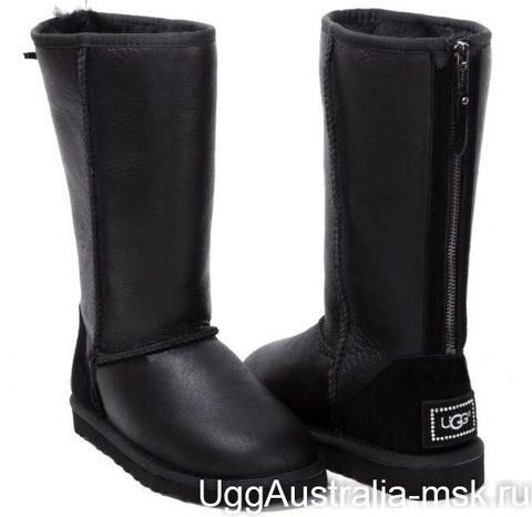 Ugg Tall Zip Metallic Black