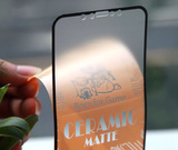 Защитное гибкое стекло Ceramics Matte Film для iPhone XR, 11 (Матовое) (Черная рамка)
