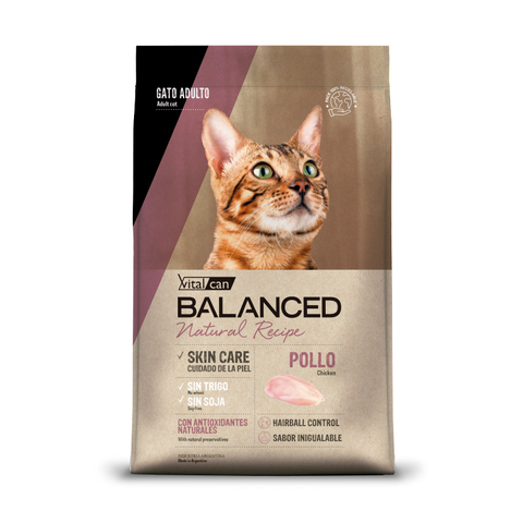 Сухой корм Vitalcan Balanced Cat Adult Natural Recipe с курицей для кошек, 3кг (Виталкан)