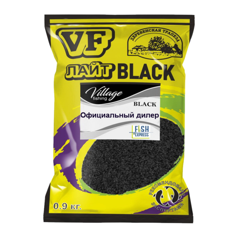 VF Фидер лещ  ЛАЙТ BLACK( КАКАО ) 0,9 кг/ 10 шт/уп цвет прикормки чёрный