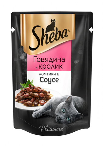 Sheba  Плежер говядина/кролик, пауч (85 г)