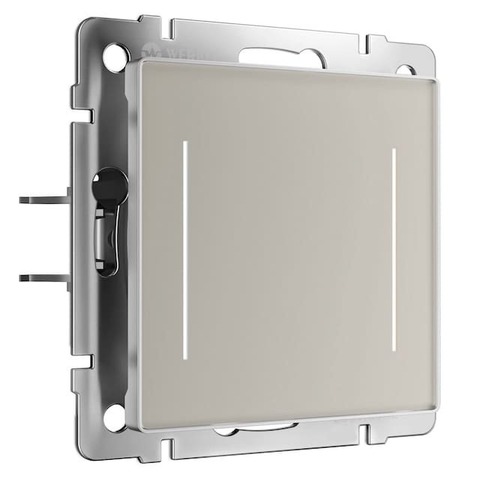 Выключатель сенсорный Soft-touch, двухклавишный с подсветкой 2х500 Вт - 230В. Цвет Дымчатый. Werkel(Веркель). Встраиваемые механизмы. a069763 / W4522014