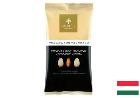 Миндаль в белом шоколаде и кокосовой стружке, 100г