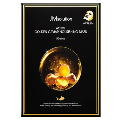 Тканевая маска для лица JM Solution Active Golden Caviar Nourishing Mask Prime, 30 мл