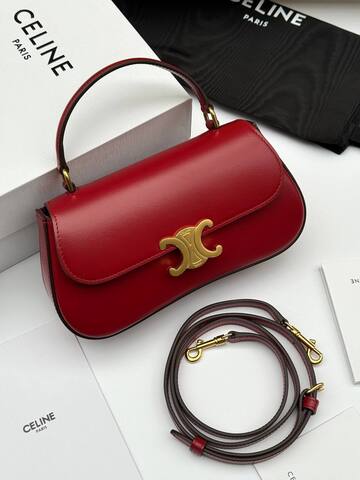Сумку CELINE LOLA IN SHINY CALFSKIN красный