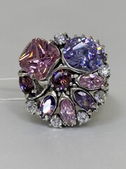 Георгин (кольцо из серебра)