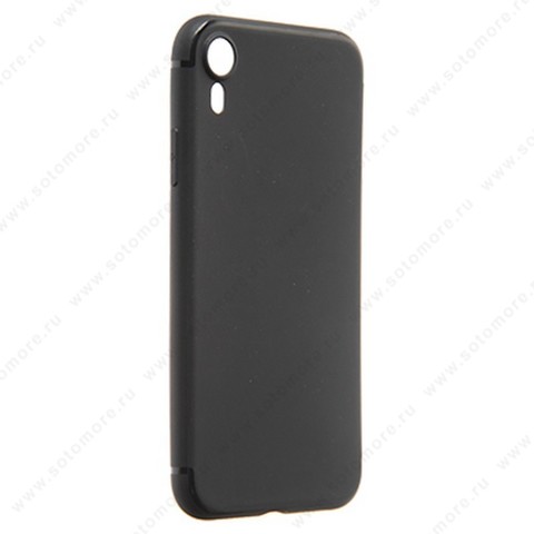 Накладка силиконовая Soft Touch ультра-тонкая для Apple iPhone XR черный