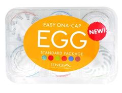 Набор из 6 мастурбаторов Tenga EGG Easy Beat с различным рельефом - 