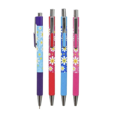 Ручка шариковая, автоматическая, Vinson, синие чернила, серия "Daisy 2", 24 шт