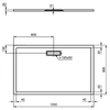 Ультратонкий акриловый прямоугольный душевой поддон 1200x800x25 мм Ideal Standard ULTRAFLAT NEW T4469V3