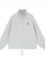 Свитшот SWEATSHIRT HALF-ZIP/RICE/MELANGE