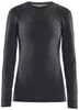 Тёплый Комплект термобелья с шерстью мериноса CRAFT Merino Wool 180 Black Melange женский