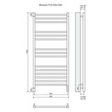 Полотенцесушитель электрический Terminus Ватикан П15 500x1300, sensor quick touch