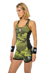 Топ теннисный Hydrogen Tech Camo Tank Top - camo fluo yellow/black