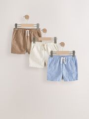 Шорты для мальчика Next AG3-820, 3 шт., Песочный, Синий
