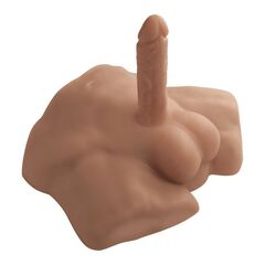 Карамельный мужской полуторс с фаллоимитатором SILEXD Apollo S 7"