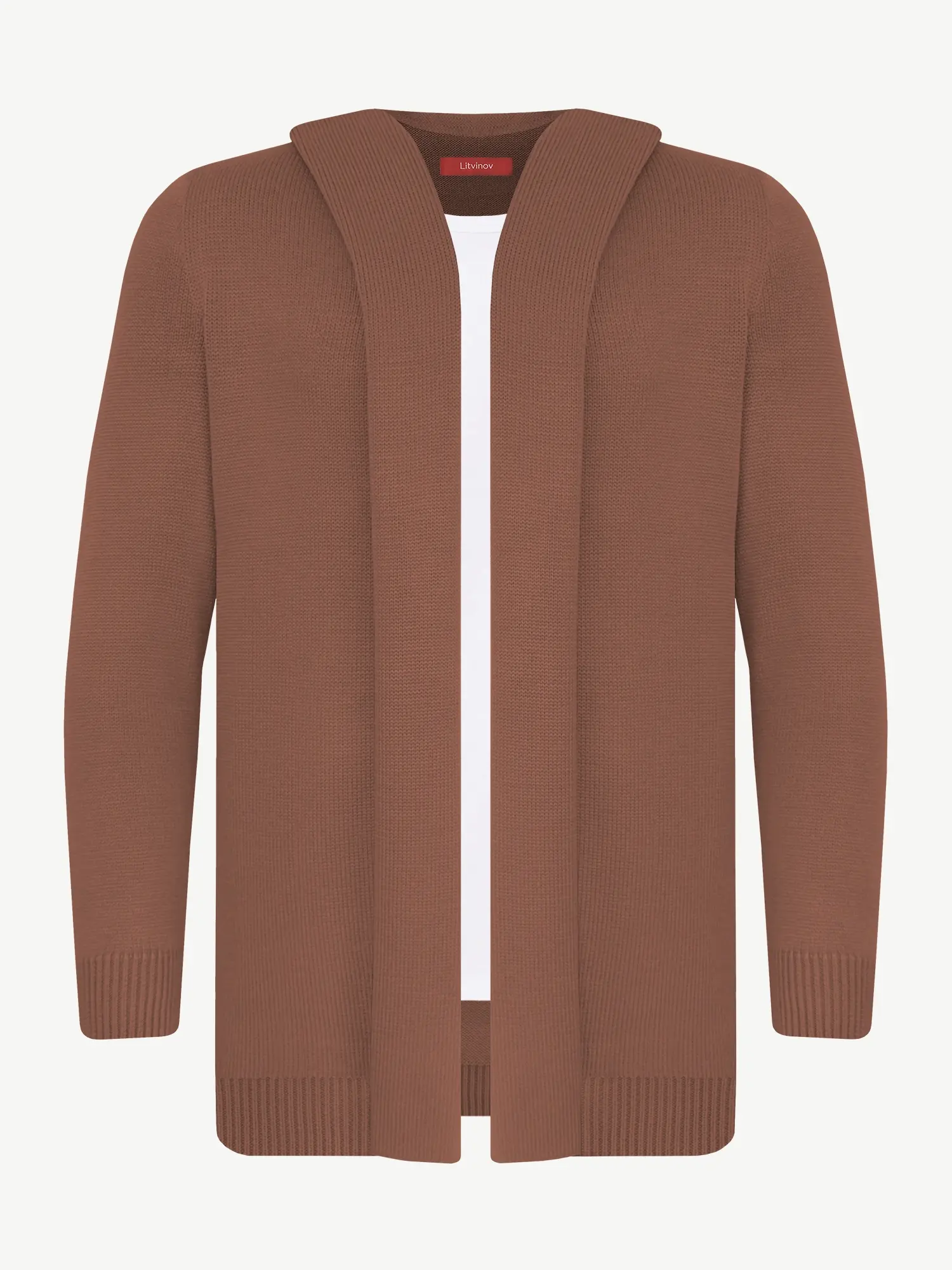 Кардиган с капюшоном из шелка