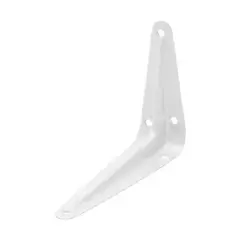 Кронштейн мебельный 100 × 125 мм, толщина 1,20 мм, белый/коричневый/серебристый