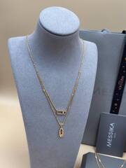 Двойное колье Messika в обсыпке VGOLD с двигающимися цирконами