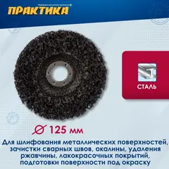 Круг фибровый торцевой ПРАКТИКА синтетический 125 x 22 мм шлифовальный для МШУ (773-682)