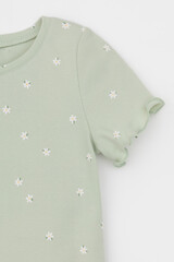 пижама  для девочки  К 1632-1/морская пена,поле с ромашками