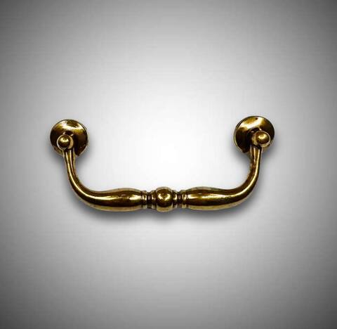 ручка мебельная  , латунь, металл  11,7см (крепежный размер 9,6см)