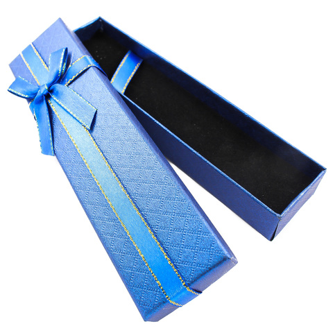 Подарочная коробка для украшений цвет синий