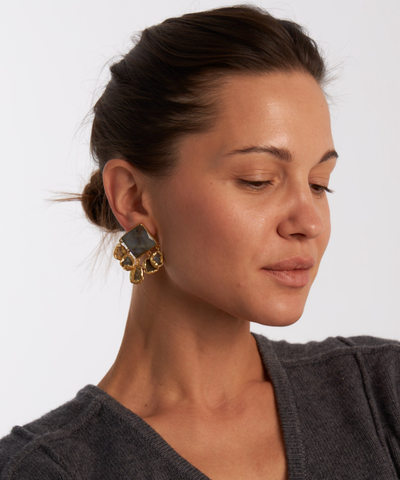 Серьги Медуза Brown