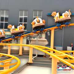 Большая катальная горка «Полет Дино», 6 кабин 12 мест, 22×18×3,5 м