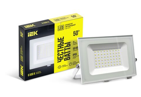 Прожектор LED СДО 06-50 IP65 6500K белый IEK