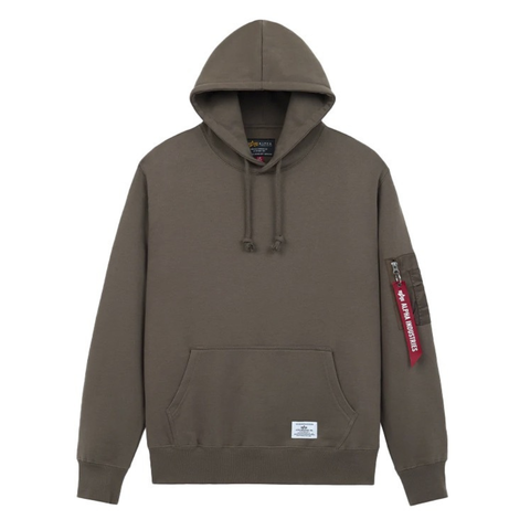 Толстовка Alpha Industries Utility Pocket Hoodie Espresso (Темно-коричневый)