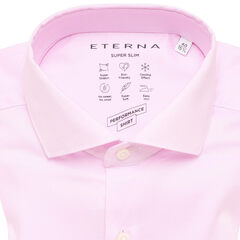 Сорочка мужская Eterna Super Slim 4084-Z182-50 розовая, серия Performance