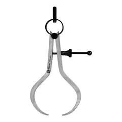 Кронциркуль КОБАЛЬТ для разметки и наружных измерений до 125 мм, С ПРУЖИНОЙ И ФИКС.ВИНТОМ, из углеродистой стали, подвес (919-982)