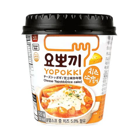 Токпокки Yopokki (рисовые клецки) в чашке со вкусом сыра, 120 г.