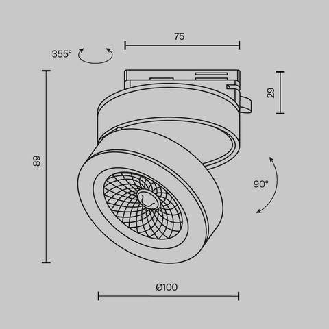 Трековый светильник Maytoni Magic TR006-1-12W3K-W4K